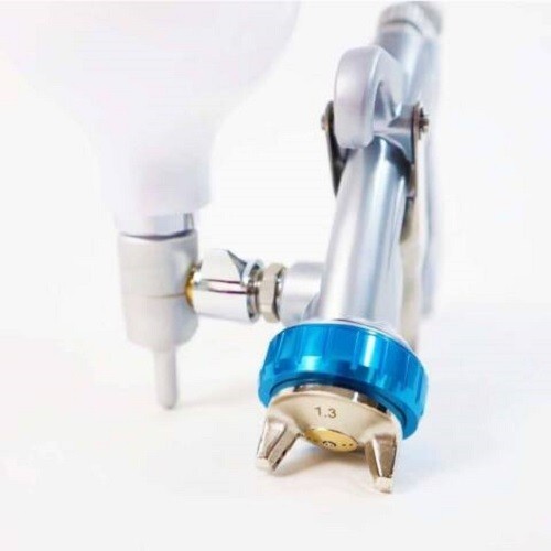 Atom Mini X9 HVLP Gravity Feed Spray Gun Kit –Auto Paint Basecoat Tool + GUNBUDD