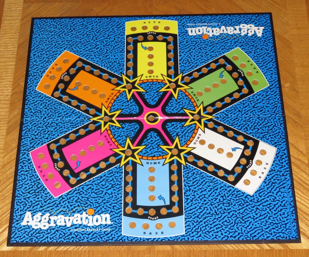 Vintage 1989 Milton Bradley Aggravation Board Game ... Complete & Nice