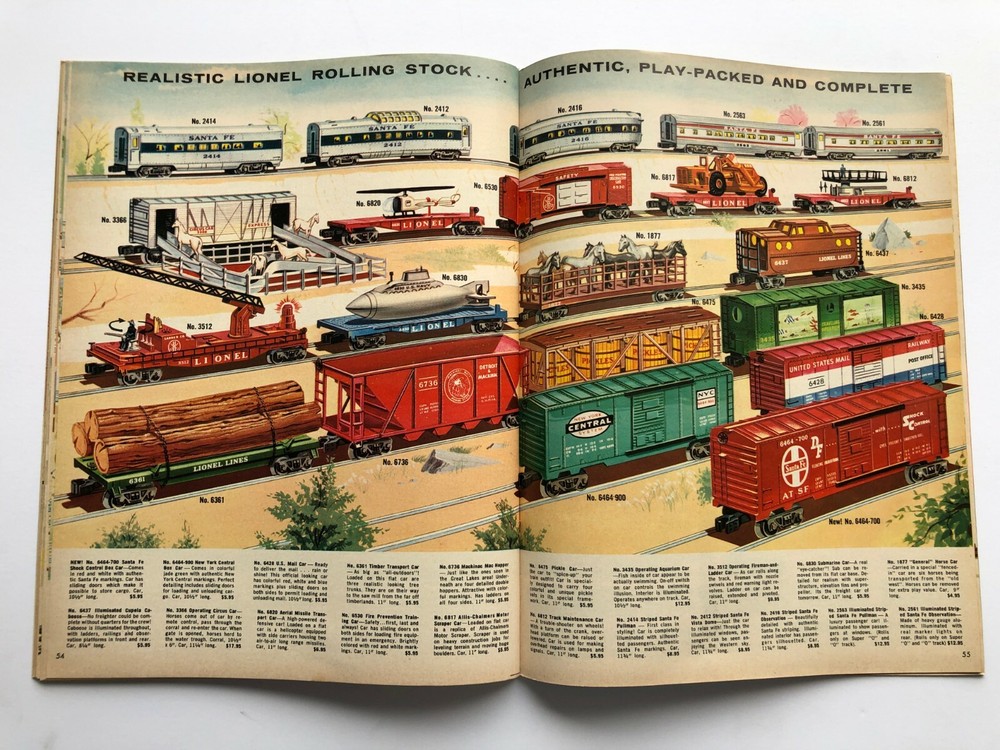 1961 Lionel Model Train Catalog 72 Color Pages! L
