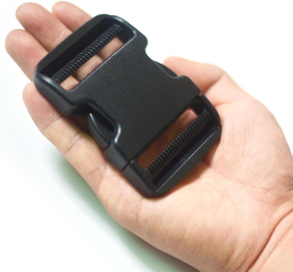 2pcs Heavy Duty 2" Side Release Buckles - Adjustable Plastic Clips Straps 50MM