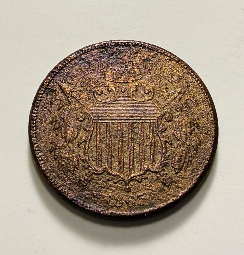 1865 2 CENT PIECE  AU Details
