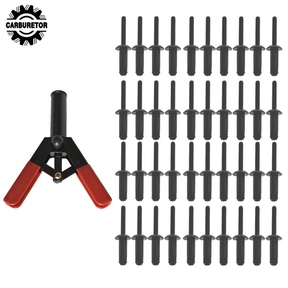 Plastic Poly Rivet Gun Quick Set Riveter Riveting Hand Tool Asorted Set 41 Pcs