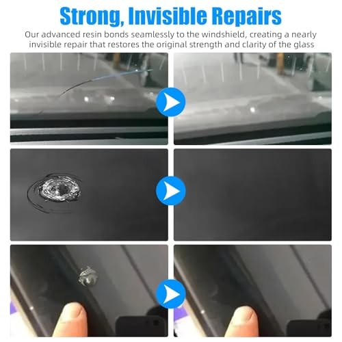 Windshield Repair Kit for Chips and Cracks: 8 PCS Windshield Crack Repair Kit