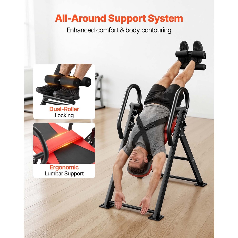 Uimoso Inversion Table 300 lbs Capacity Sturdy Back and Neck Support Equipment