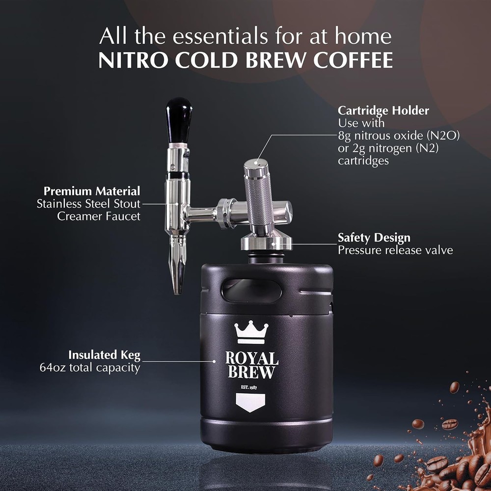 Nitro Cold Brew Coffee Maker 64 oz Home Keg