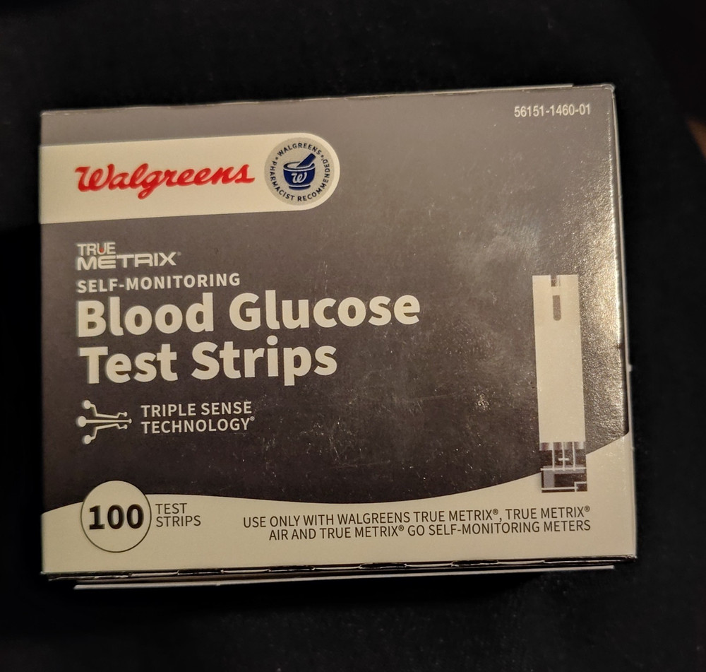 Walgreens TRUE METRIX Glucose Test Strips 100 Ct, Easy Handle, Exp 2027-06-30