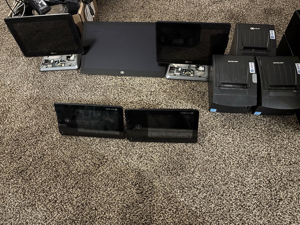 NCR Touchscreen POS Terminal Complete System for Restaurant Includes Printers