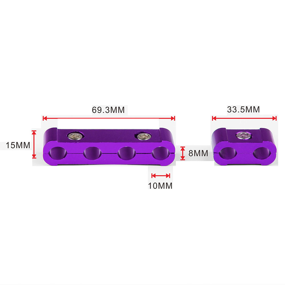 PURPLE Aluminum Engine Spark Plug Wire Separator Divider Organizer Clamp Kit