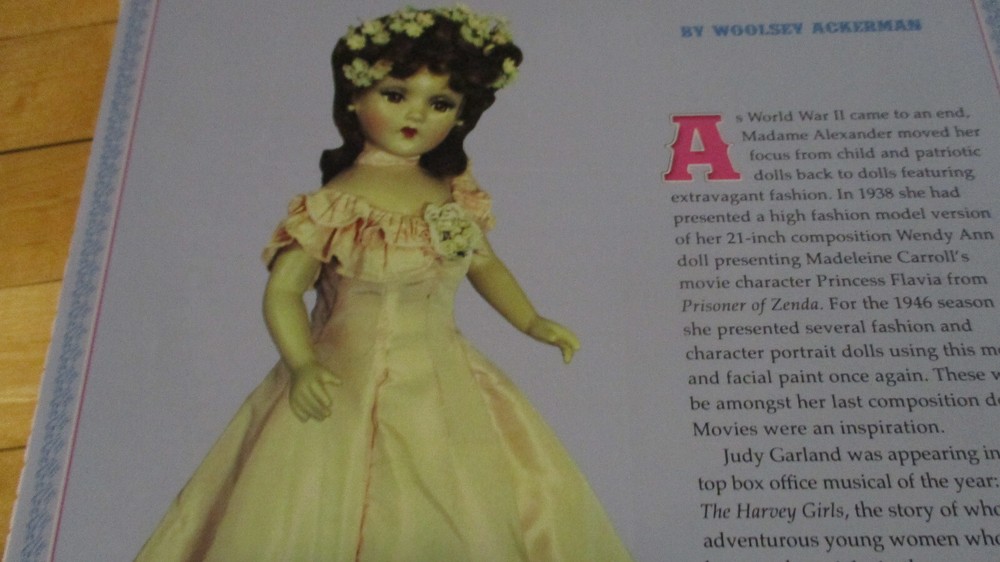 3pg Madame Alexander's Judy Garland Doll History Article / Ackerman