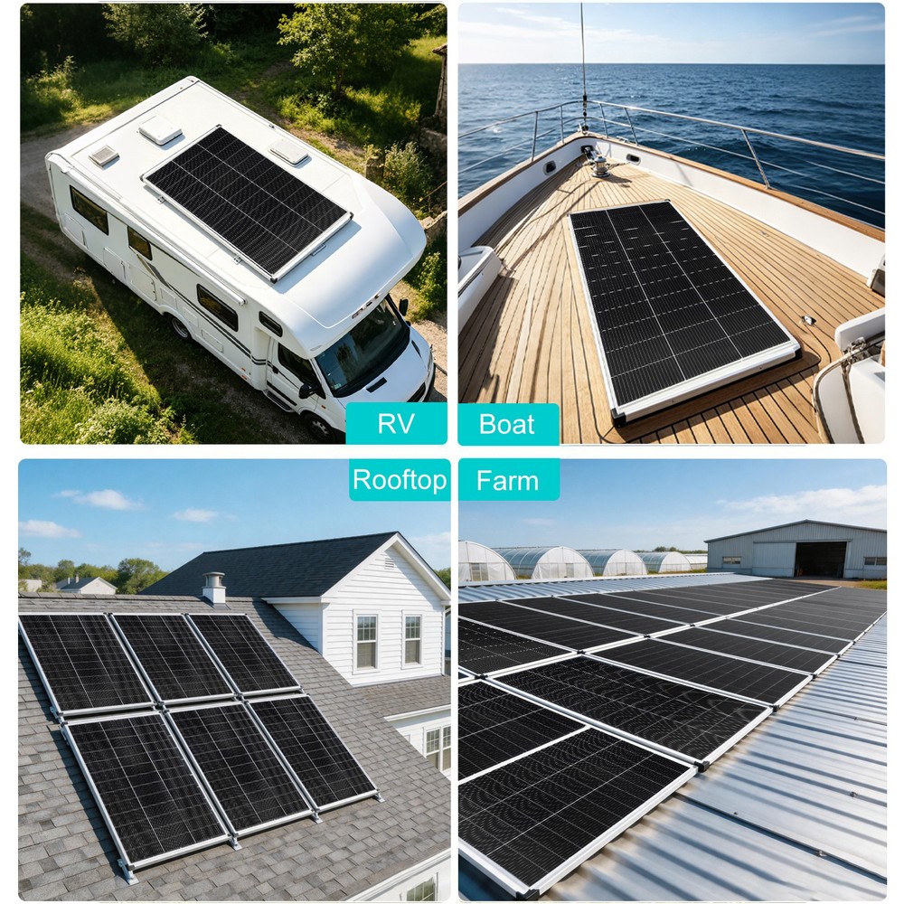 400 Watt（200W*2Pack）Solar Panel 18BB 25.6%High Efficiency N-Type Monocrystalline