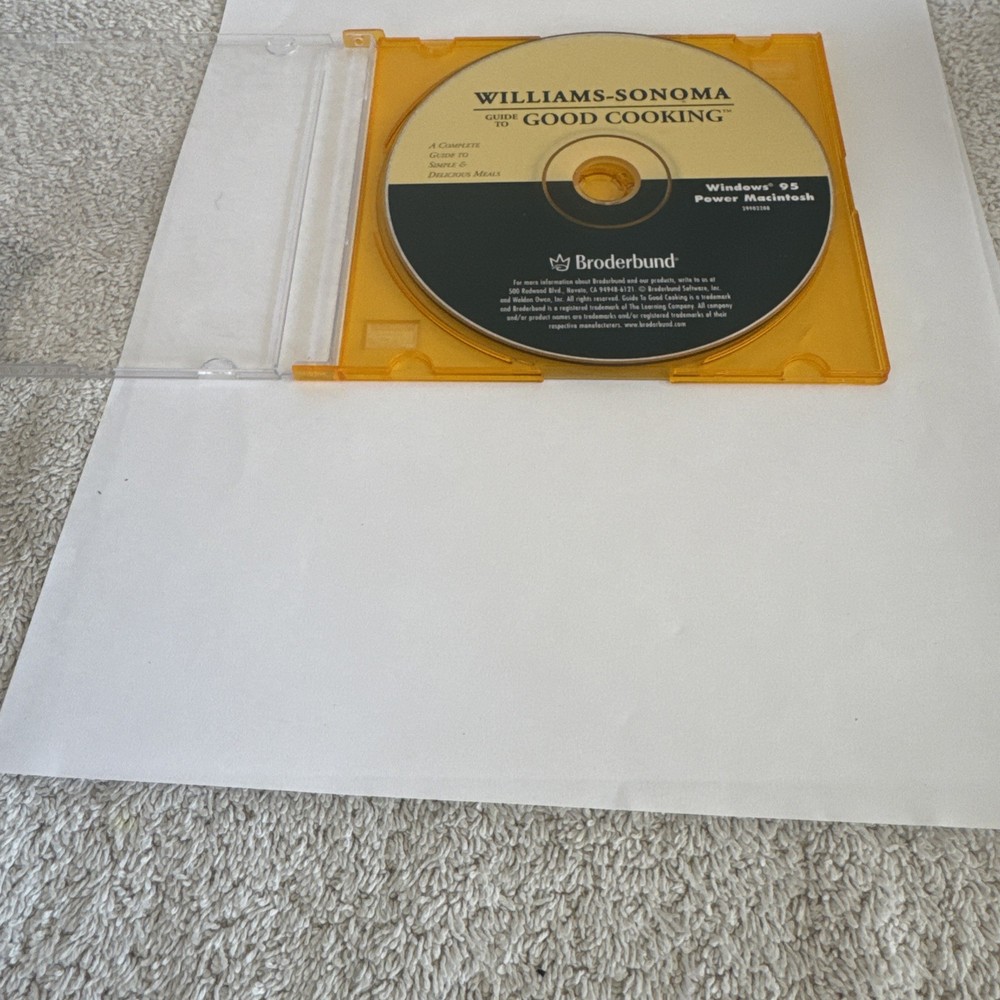 Williams-Sonoma Guide To Good Cooking PC CD-ROM for Windows 95