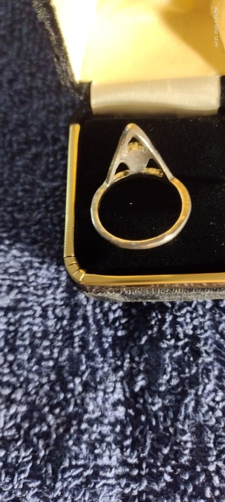 Silver Tone Native Triangle ring
