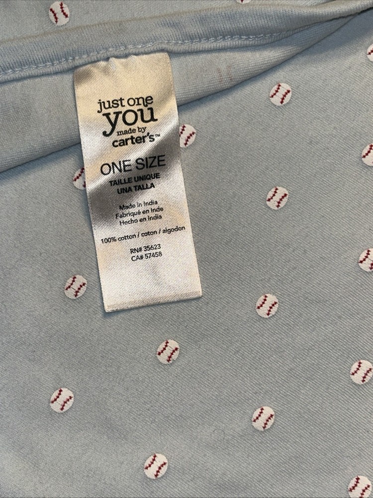 VHTF Just One You Blue Cotton Baseball Blanket