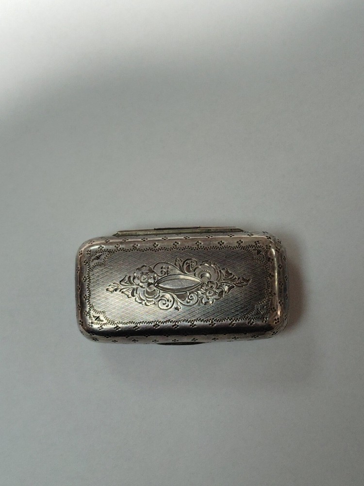 Antique Solid Silver Arts and Crafts Snuff Box Edwardian Collectable