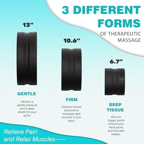 Back Roller Wheel 3-Pack | Deep Tissue Massage & Yoga Stretching for Back Pain