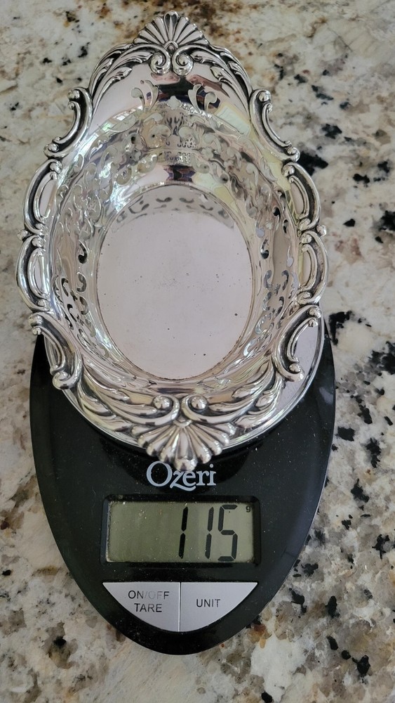 Vintage Gorham Sterling Silver Pierced Oval Bowl