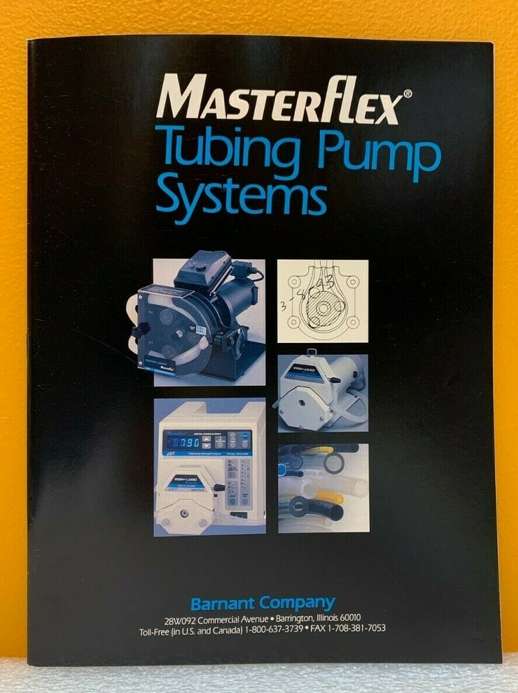 Barnant Company MasterFlex Tubing Pump Systems Catalog.