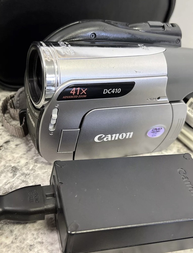 Canon DC410 Mini DVD Camcorder VIDEO CAMERA TESTED WORKING Bundle Lot