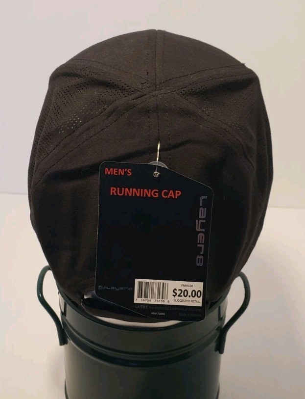 Layer 8 Black Running Cap New with Tags