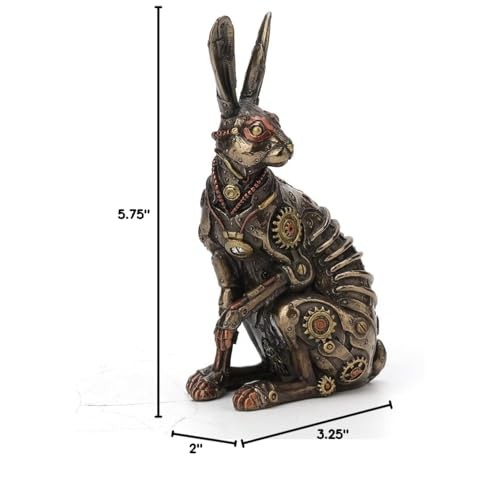 Veronese Design Steampunk Style Jack Rabbit Bronze Finished Statue