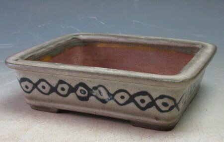 Ito Tonyo Patterned Rectangular Bonsai Pot – Blue/White, Unique Design