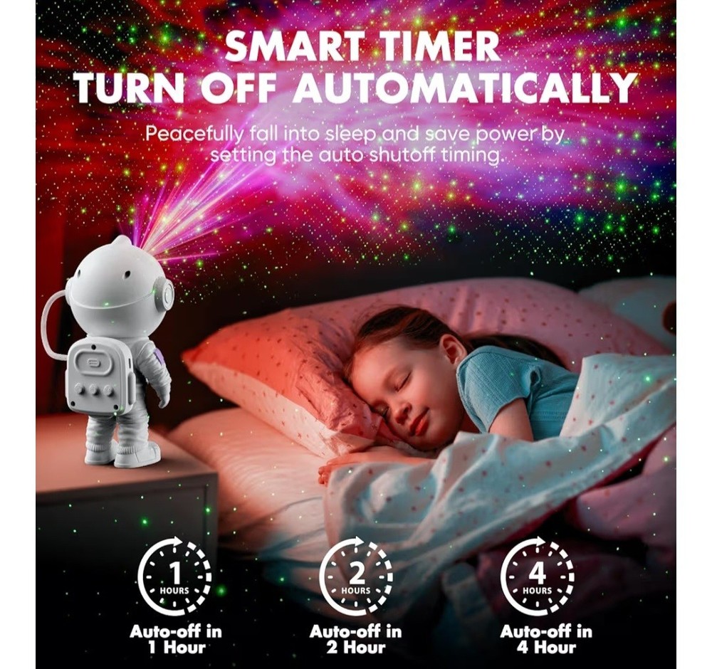 Astronaut Galaxy Night Light Projector Multicolor Space Bedroom Decor W/remote