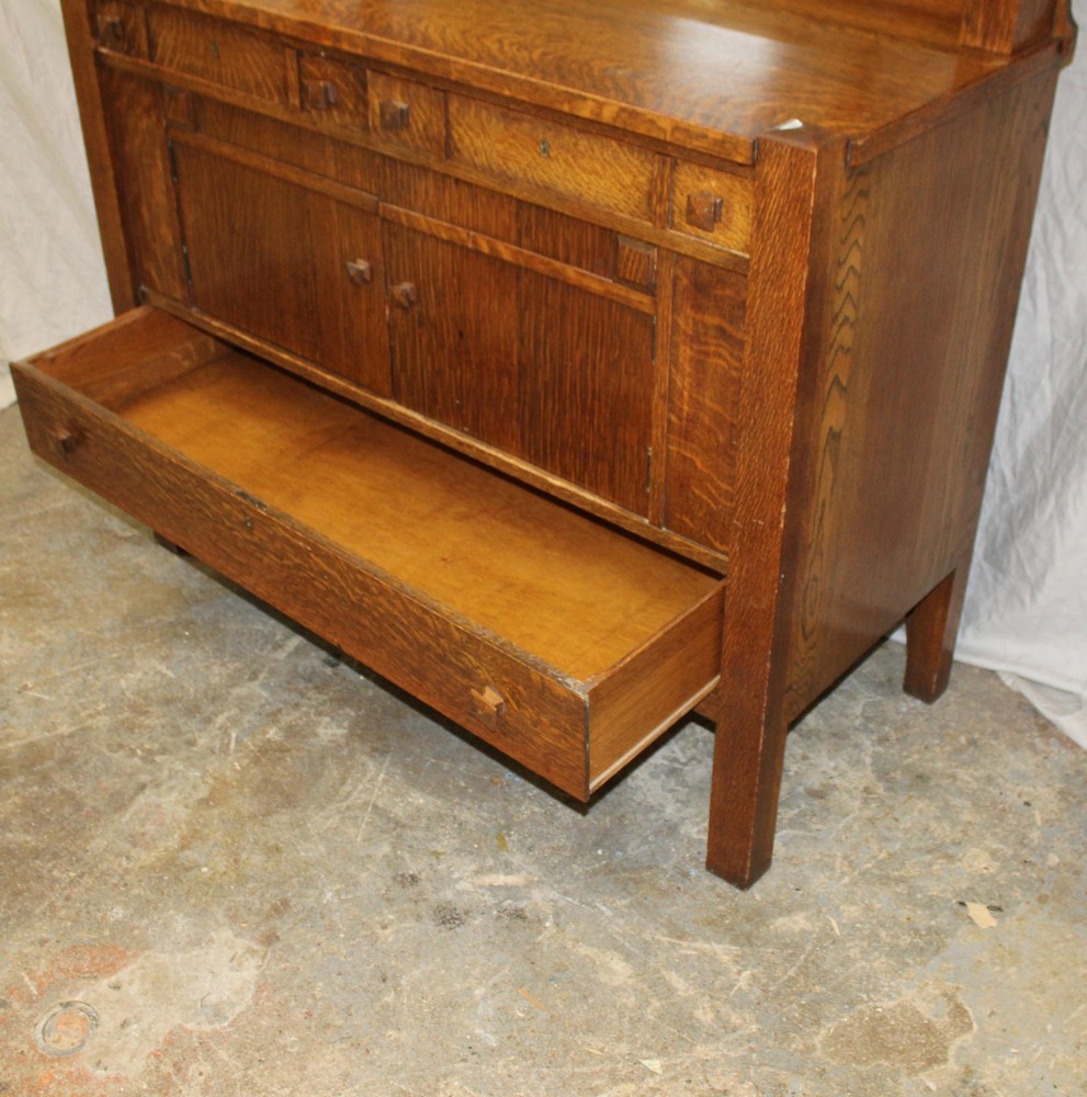 Antique Arts & Crafts Mission Oak Sideboard Buffet