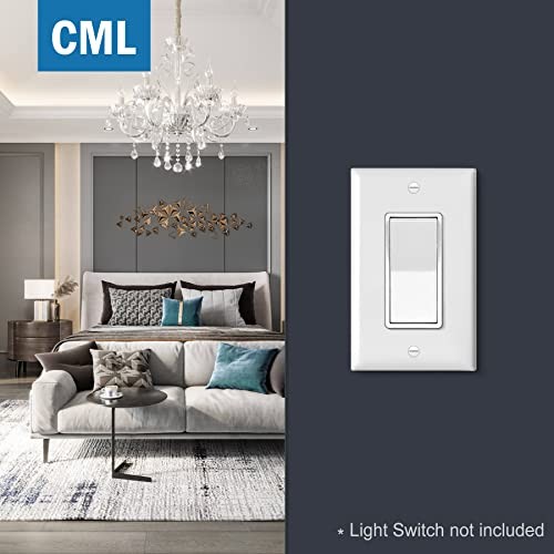 CML Wall Plates Pack Electrical Outlet Receptacle Covers, Mid-Size Decorator 40