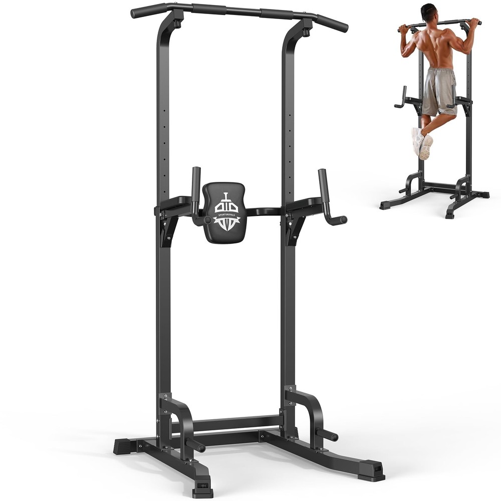 Pull up Bar, Multi-Function Power Tower Dip Station with Upgraded Adjustable ...