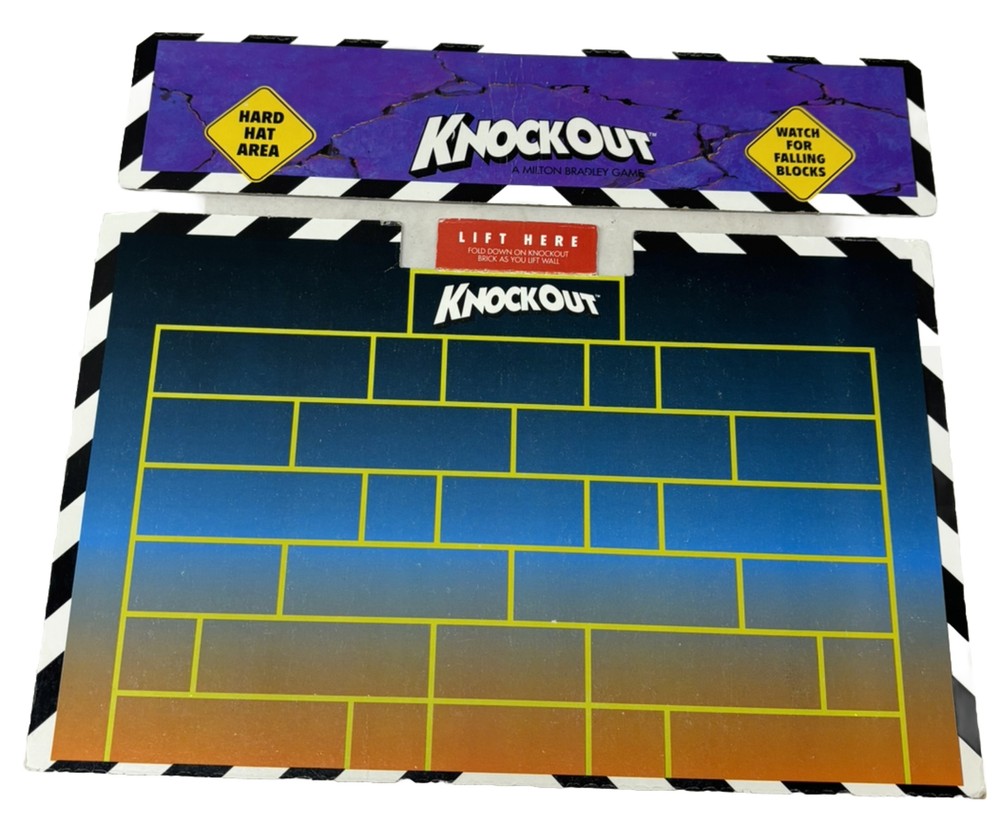 Vintage 1991 KNOCKOUT Replacement Pieces - Wall Setup Guide & Building Board