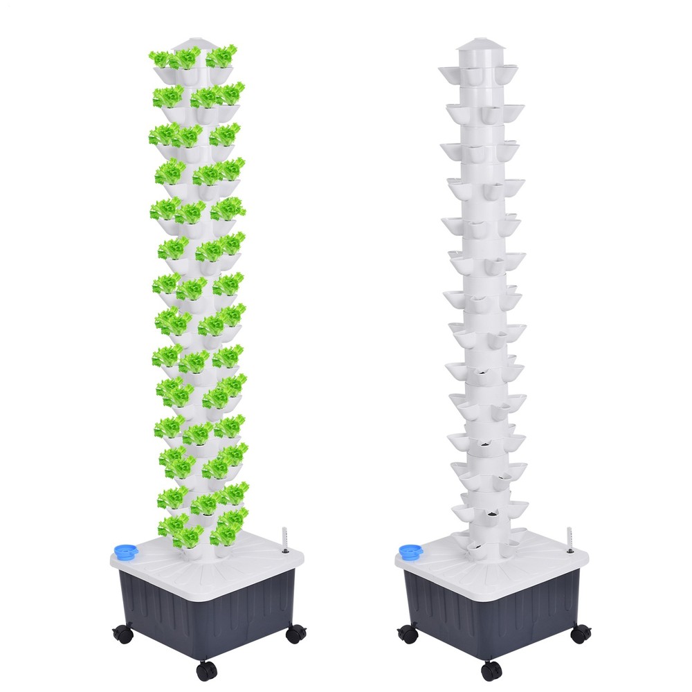 Vertical 70-Pots Hydroponics Tower Set Hydroponic Growing System Home Gardening
