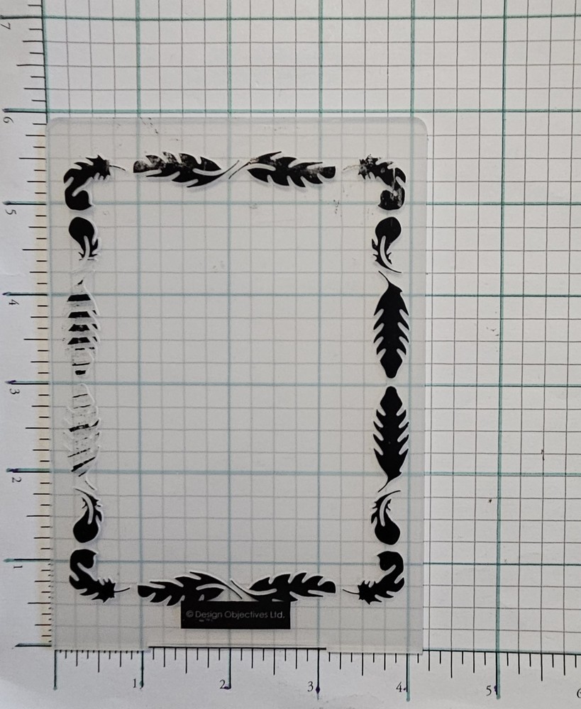 FEATHER FRAME Design Objectives Ltd. Embossing Folder Bird Boho 4¼"×6" um651