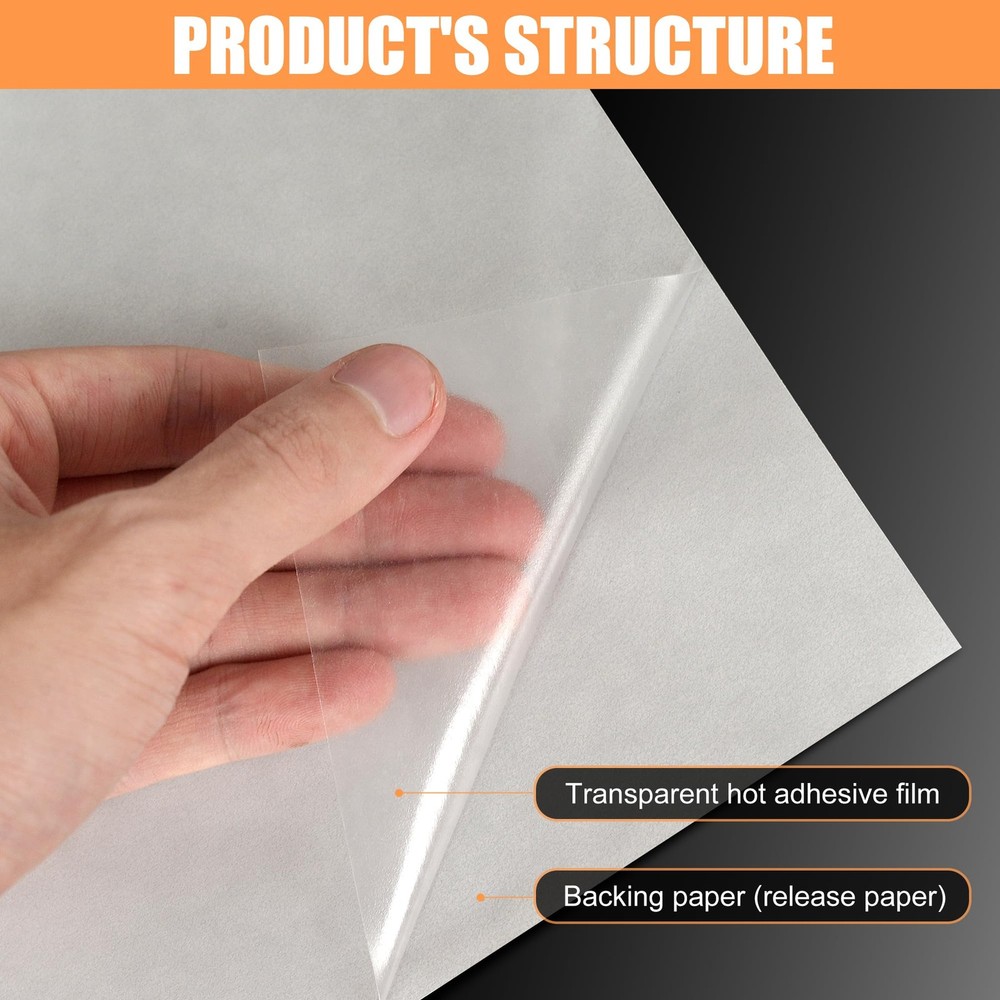 20 PCS A4 Size Double Sided Iron On Adhesive Sheets for Fabric Applique