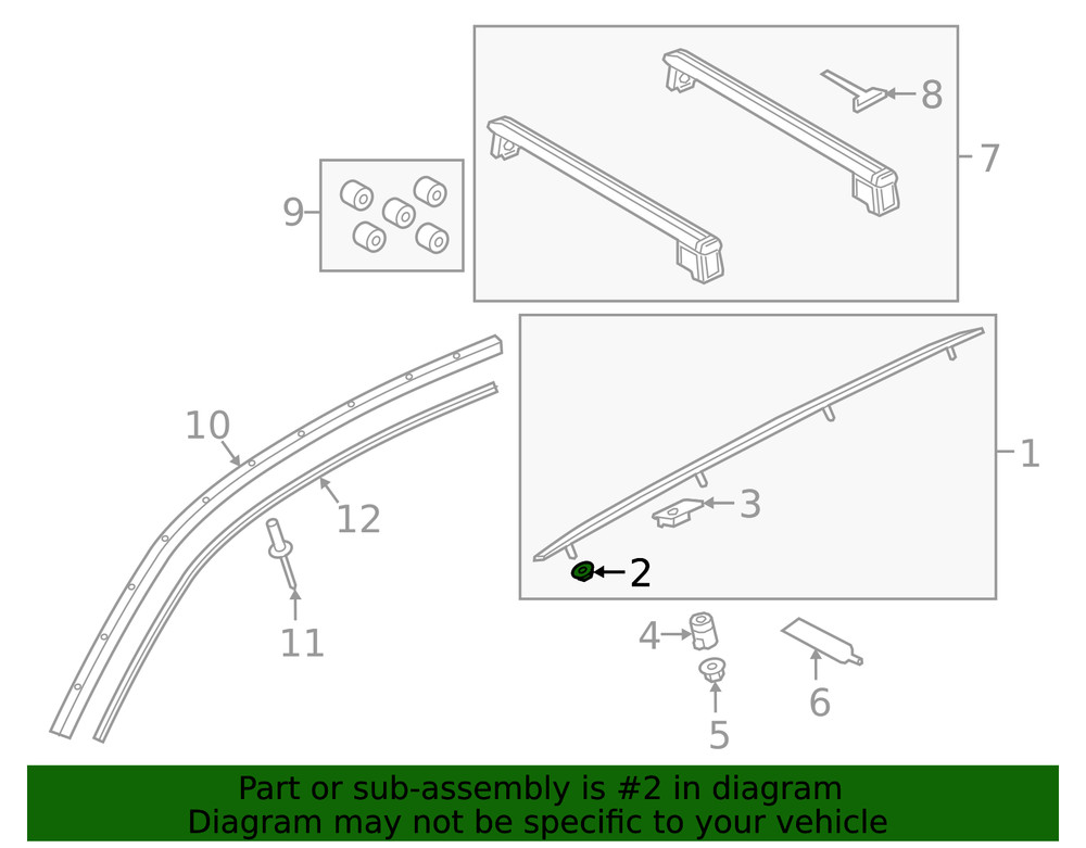 Genuine Audi Rail Hardware Kit 4M8-860-152-A