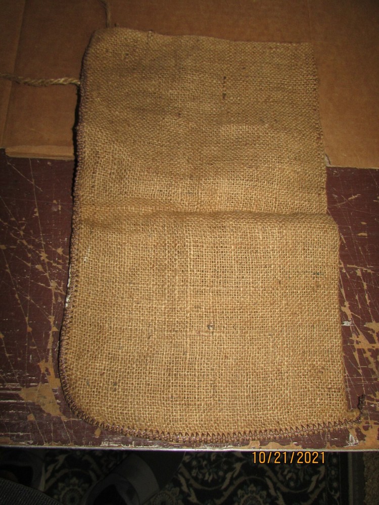 vintage peanuts bag burlap sack advertising brown