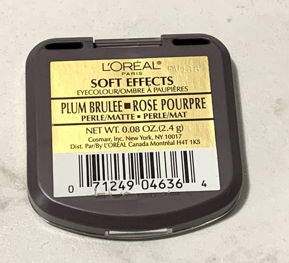 L'Oreal Soft Effects Eye Shadow Duo PLUM BRULEE Perle/Matte (#ZB4