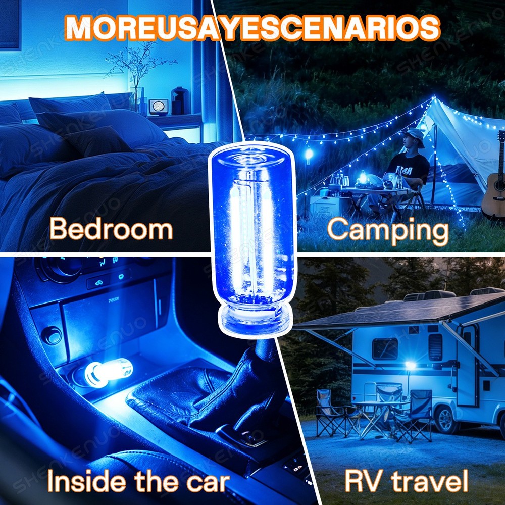 2Pcs USB Glass Bottle Atmosphere Night Light Touch Switch Dimmable LED Bule Bulb