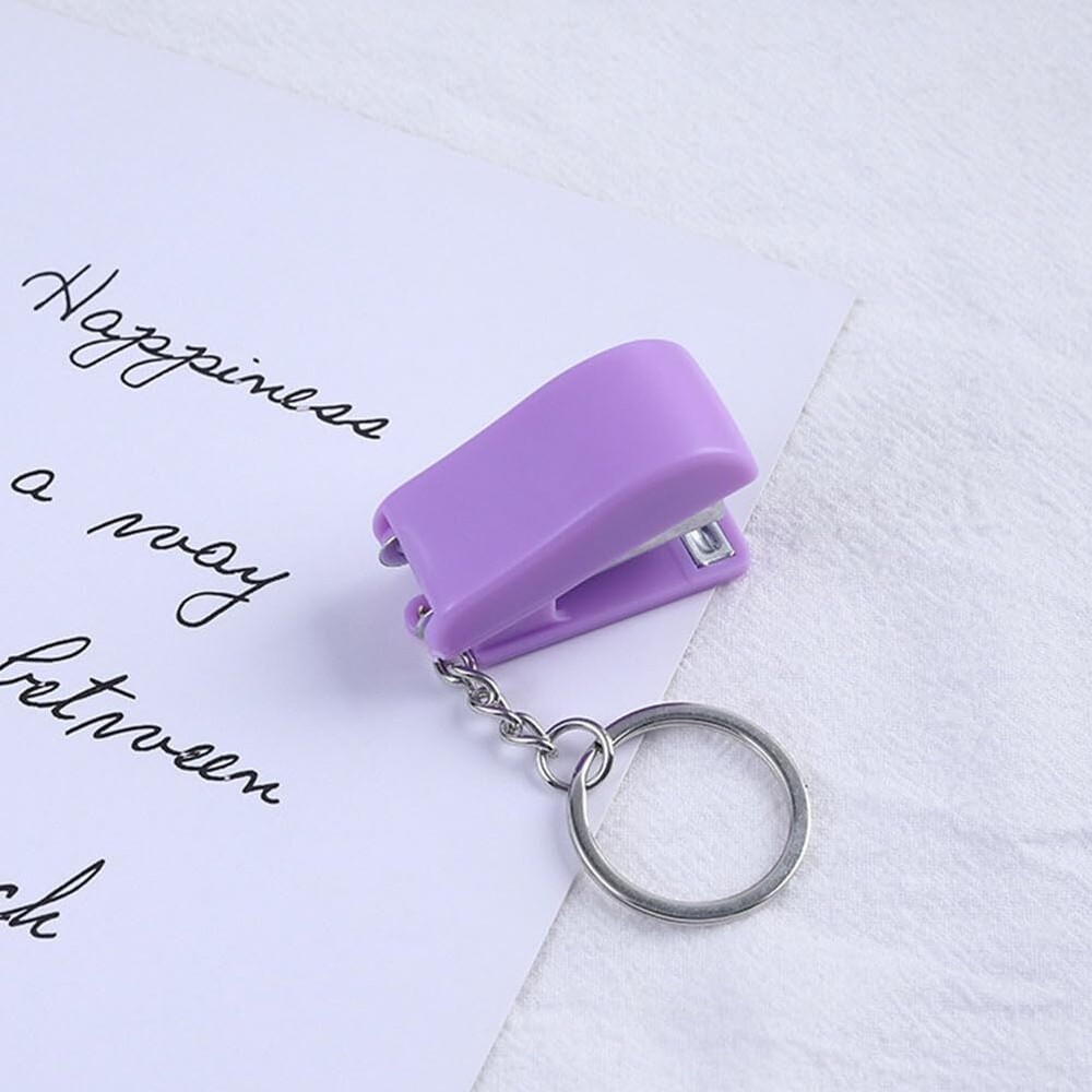 Heavy Duty Keychain 5 Pieces Mini Stapler Tiny Office Stapler Small Keychain ...