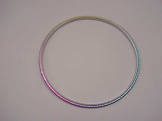 Estate Vintage Multi Color Enameled Custom made Bangle