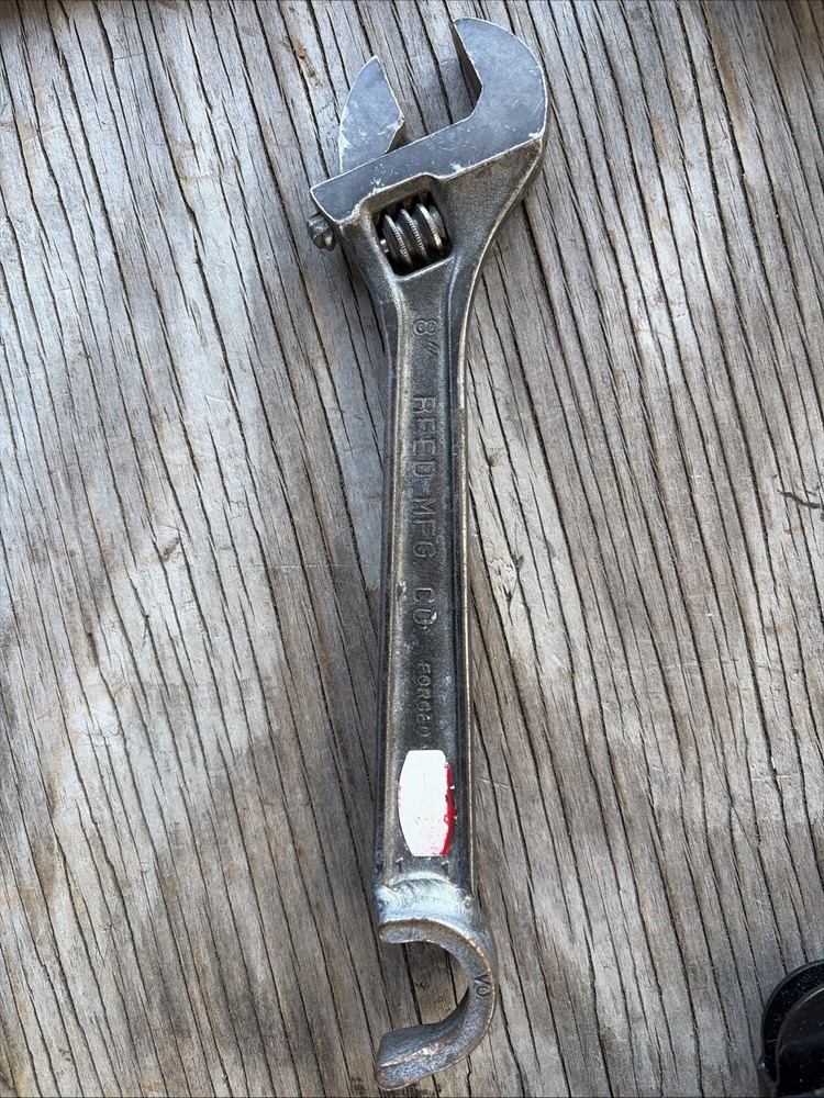 Vintage 8”Reed Adjustable Valve Packing Wrench Combination Tools
