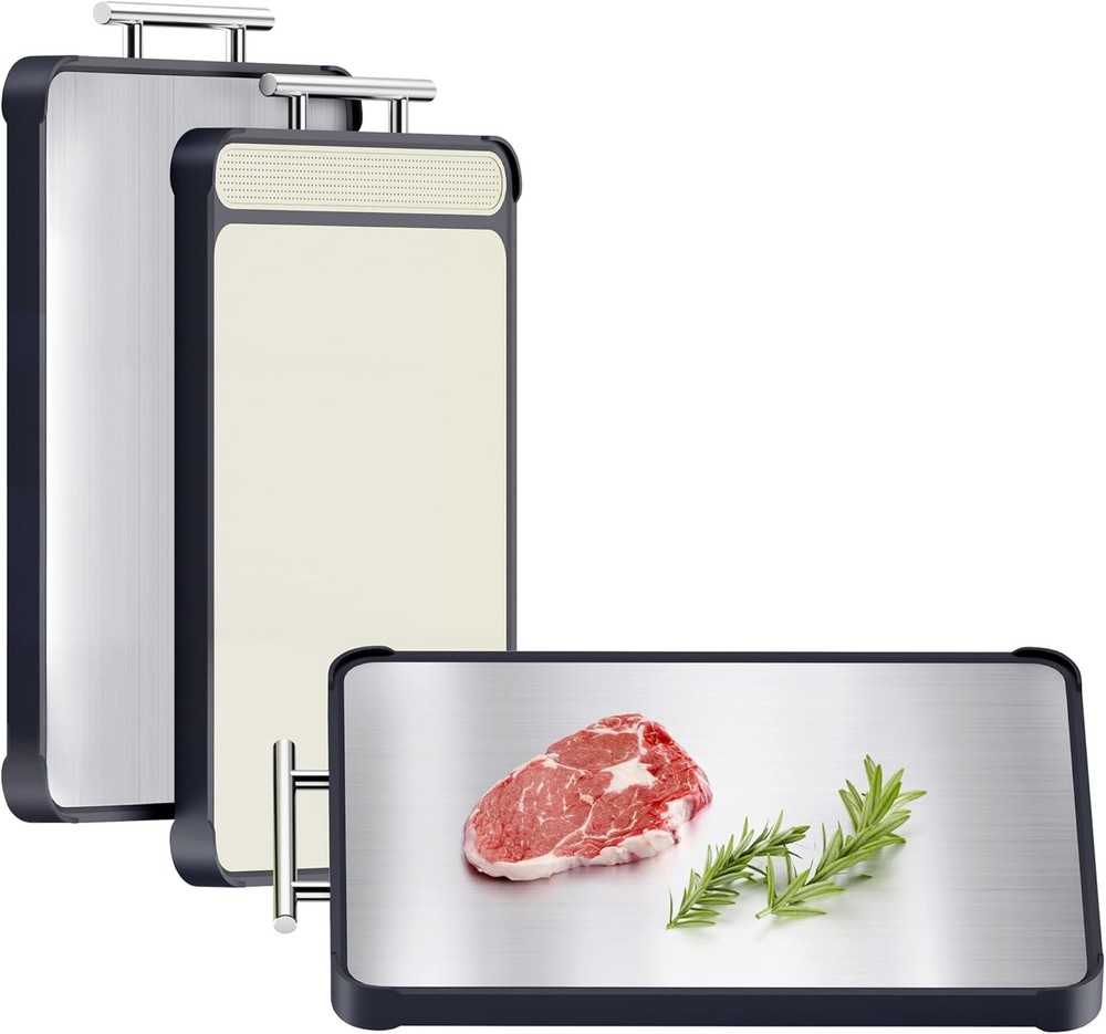 Stainl Steel Cutting Board Set, Lar Cutting Boards for Kitchen,