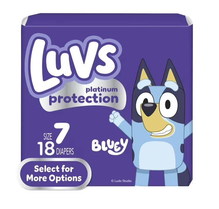 Luvs Platinum Protection Baby Diapers, Size 7 (41+ lbs), 18 Count