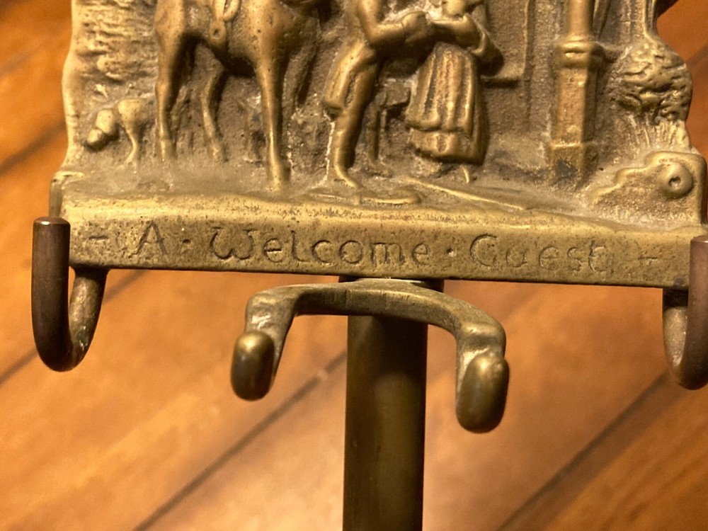 Vintage PEERAGE England Brass Fireplace Stand Base No Tools