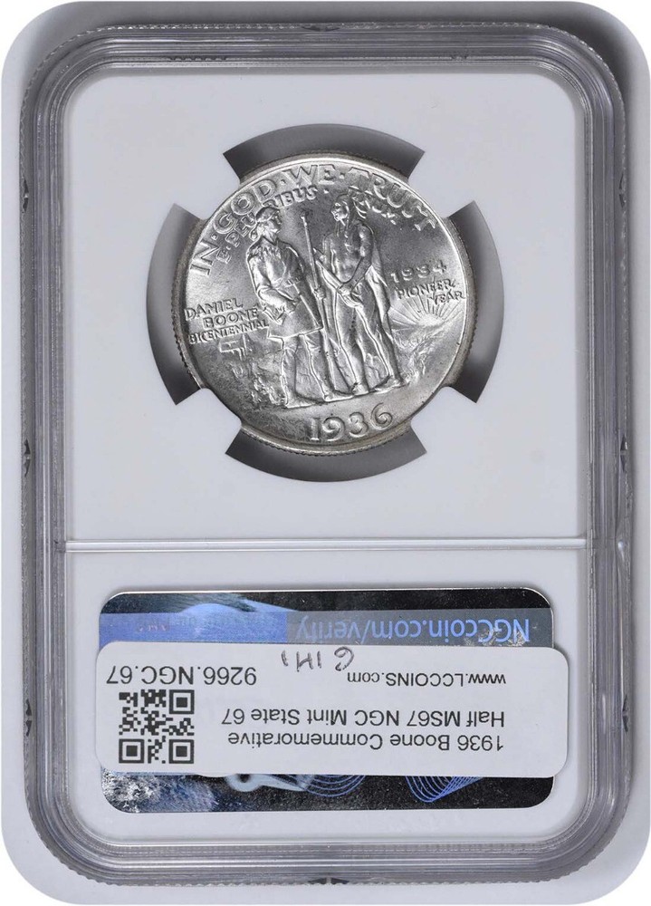 1936 Boone Commemorative Half MS67 NGC