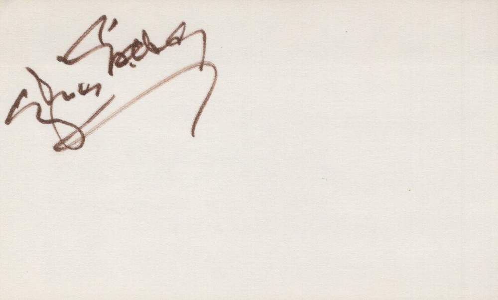 Sylvia Sidney signed 3x5 card Vintage
