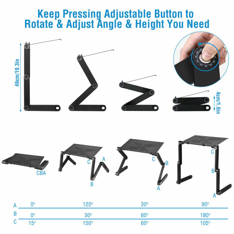 Durable Portable Foldable Notebook Laptop Desk Table Stand Bed Tray+Mouse Board