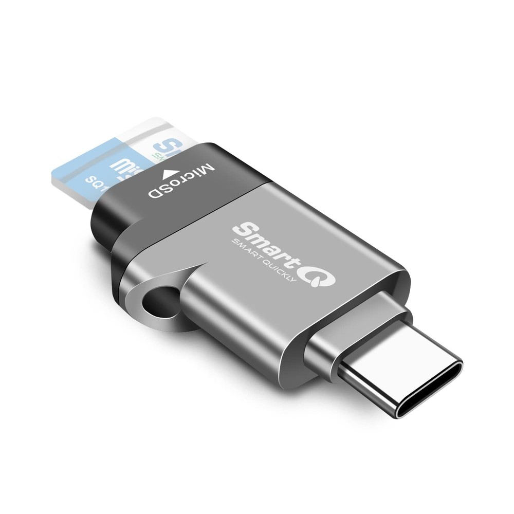 C356 Type-C MicroSD Card Reader USB 3.0 for Windows Mac Android Grey