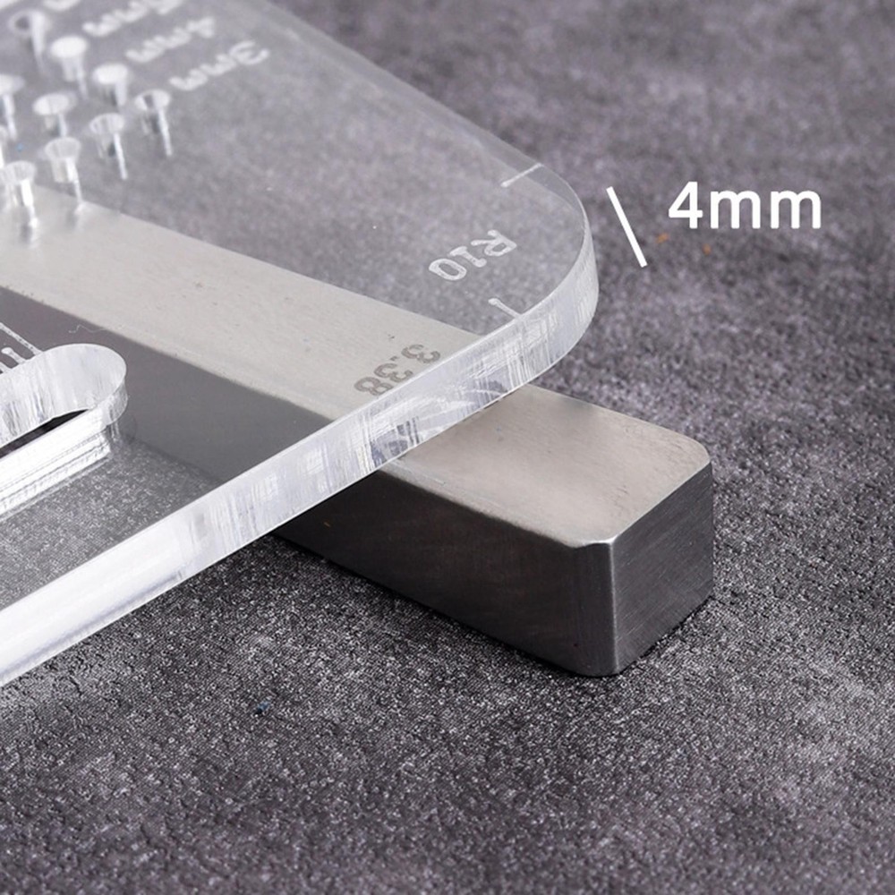 Punching Ruler Circle Ruler Auxiliary Multifunctional Portable Positioning Ruler
