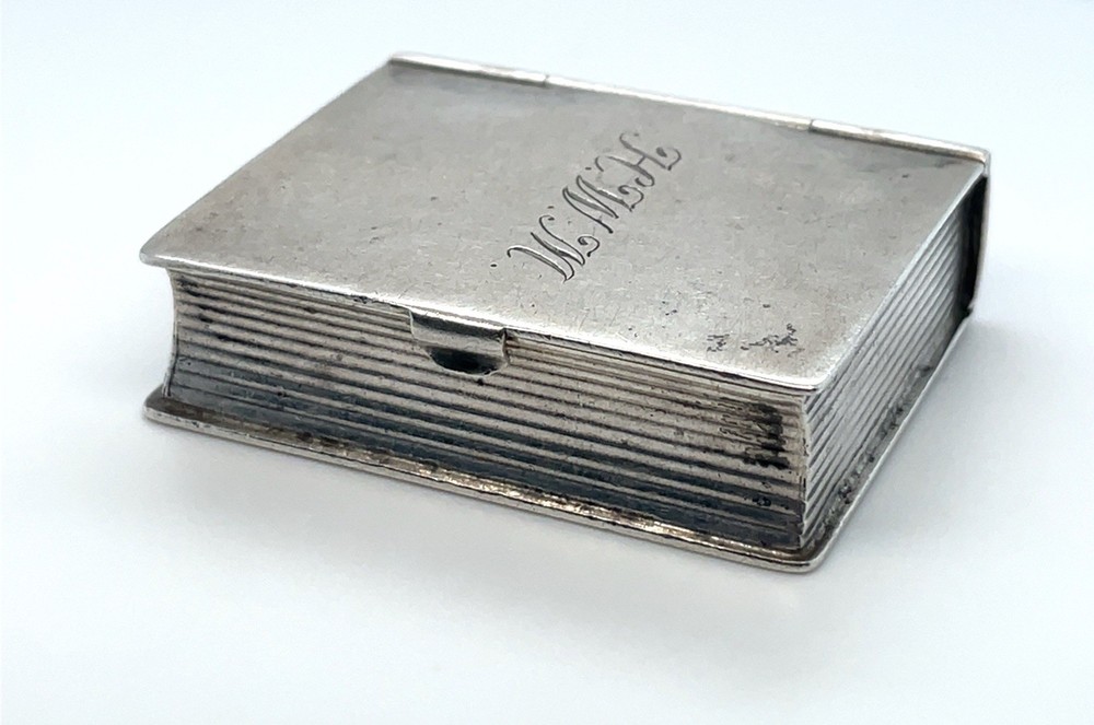 Tiffany & Co. Hinged Book Sterling Silver Pill Box