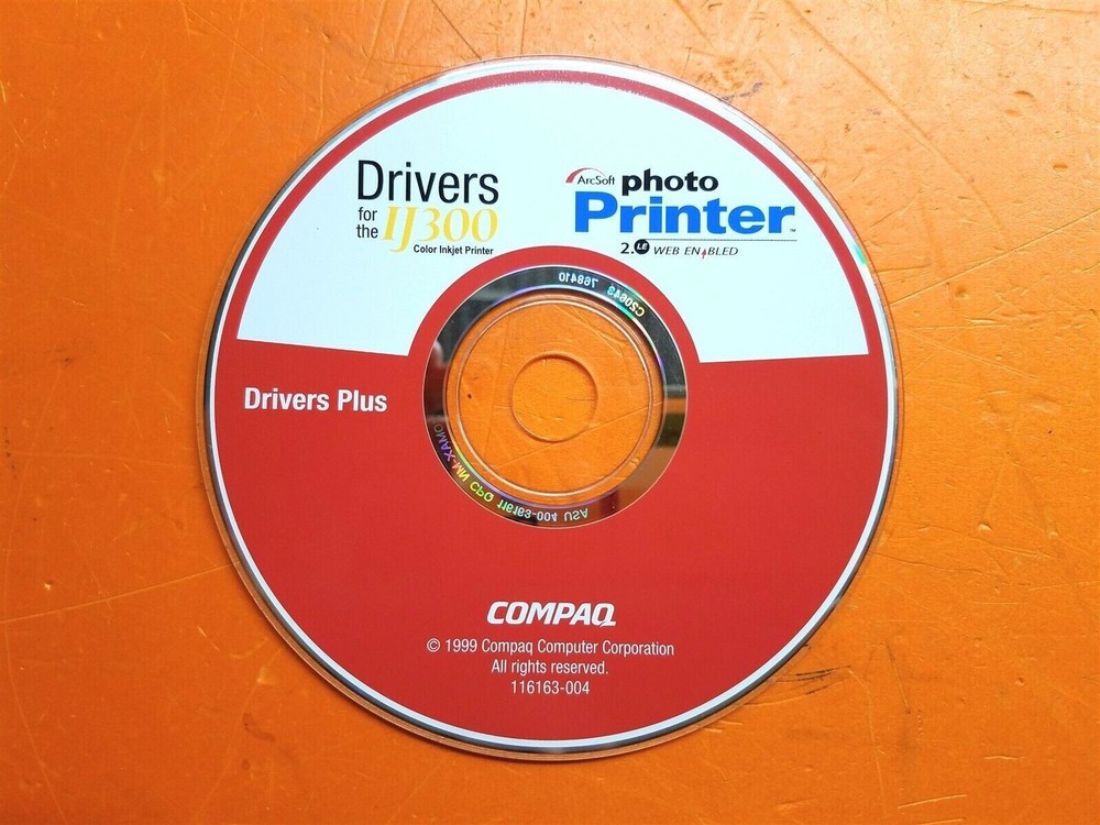 ⭐️⭐️⭐️⭐️⭐️ Driver Disc Software CD for IJ300 Color Injet Printer Compaq